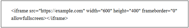 iFrame Code